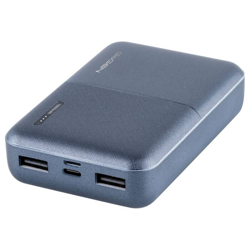 Powerbank GoGEN 10000 mAh, PB100007, metalická (PB100007SG) modrá 1ks Powerbank GoGEN 10000 mAh, PB100007, metalická (PB100007SG) modrá 1ks